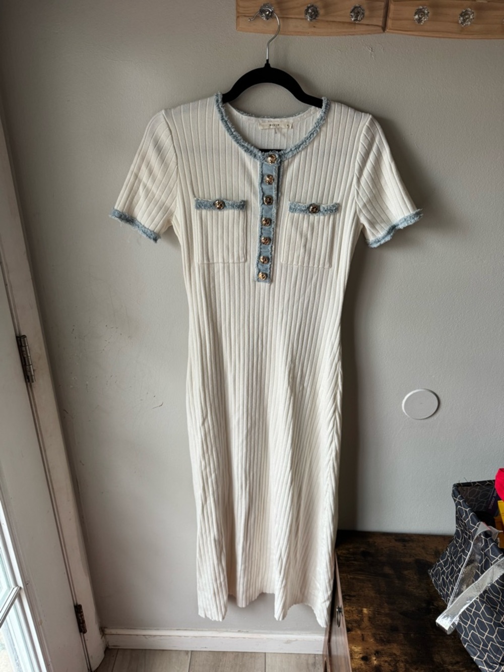 RIVIR Ribbed Knit Bodycon Midi Dress Old Money Aesthetic